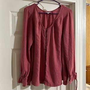 2/$10 Sonoma Blush Pink Blouse
